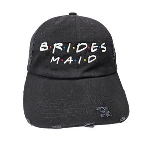 District "Brides Maid" Distressed Strapback Cap, Size Adjustable